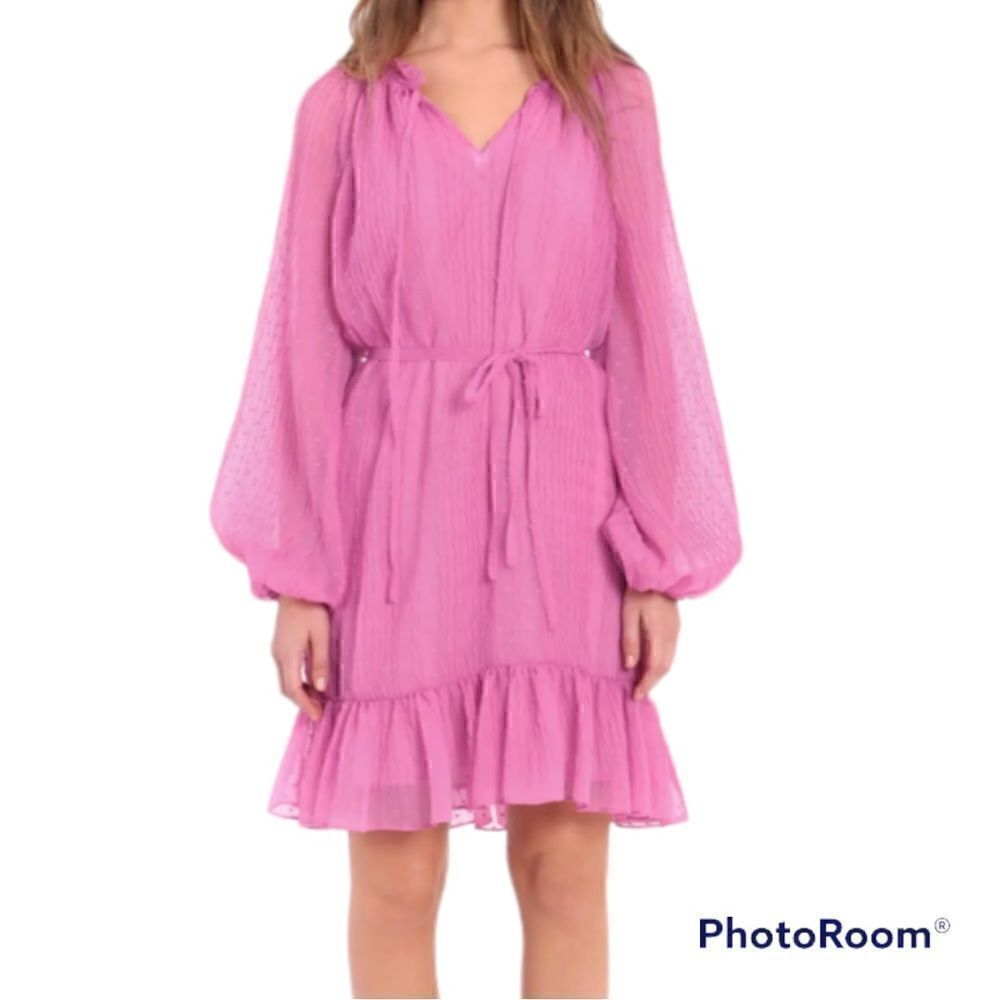 Donna Morgan spilt neck drawstring waist dress NWT. 4P